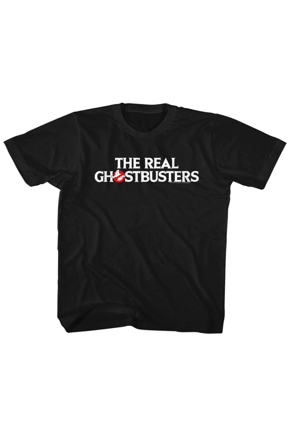 Real Ghostbusters Logo Black Children's T-Shirt
