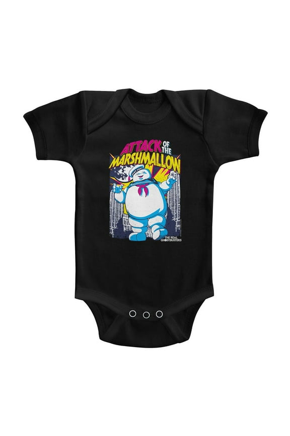 Real Ghostbusters Marshmallow Attacks Infant Baby Romper