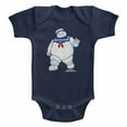 thumbnail image 1 of Real Ghostbusters Mr Stay Puft 2 Navy Infant Baby Romper, 1 of 2