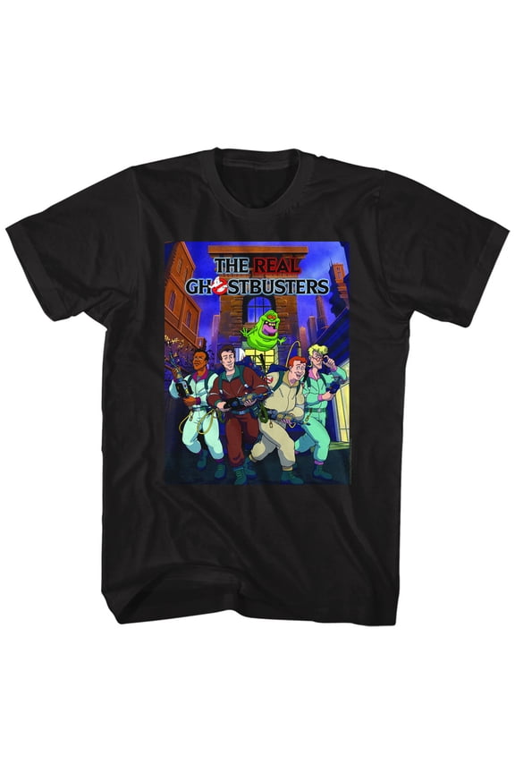 Real Ghostbusters Poster Ish Black T-Shirt