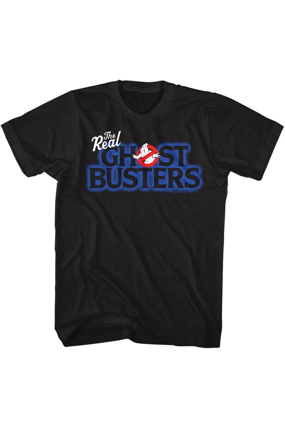 Real Ghostbusters Real Logo Black T-Shirt