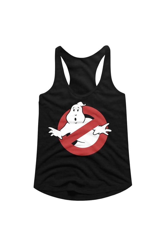 Real Ghostbusters Symbol Black Women's Racerback Tank Top
