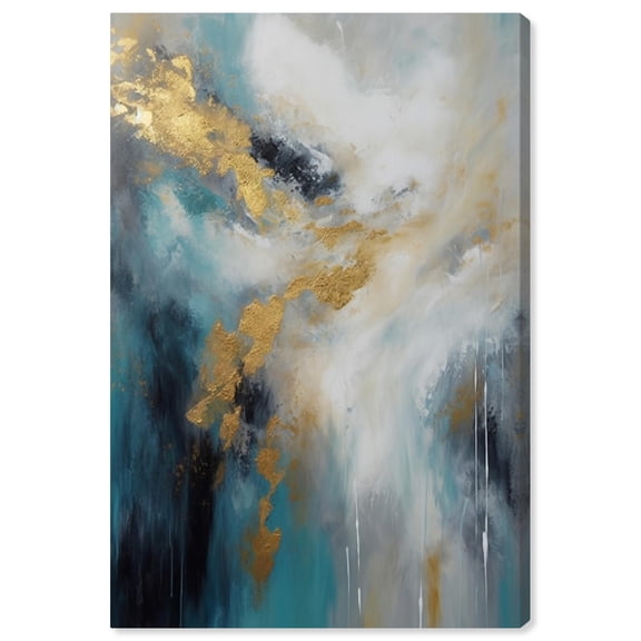 Real Glam Clouds Canvas Timeless Abstract Wall Art by Art Remedy, Gallery Wrapped, 36" x 54"