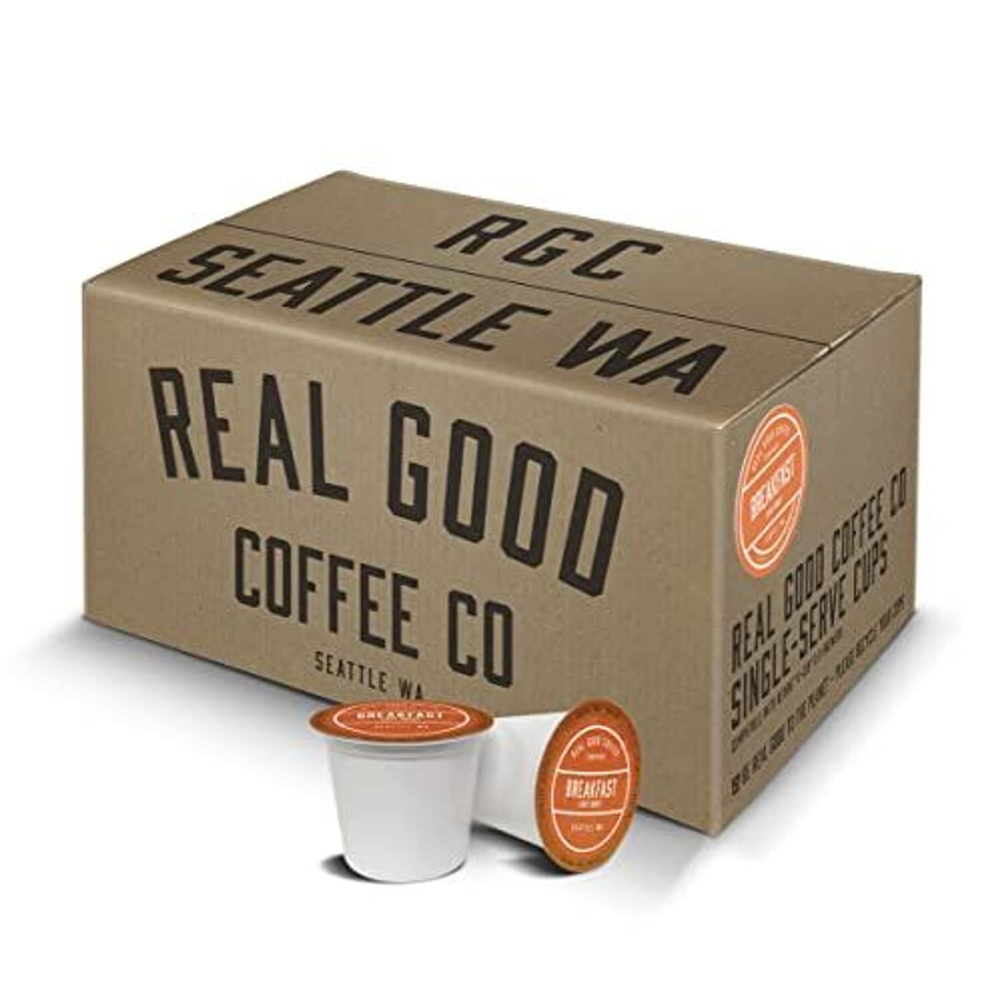 Real Good Coffee Company Single Use Coffee Pods Breakfast Blend