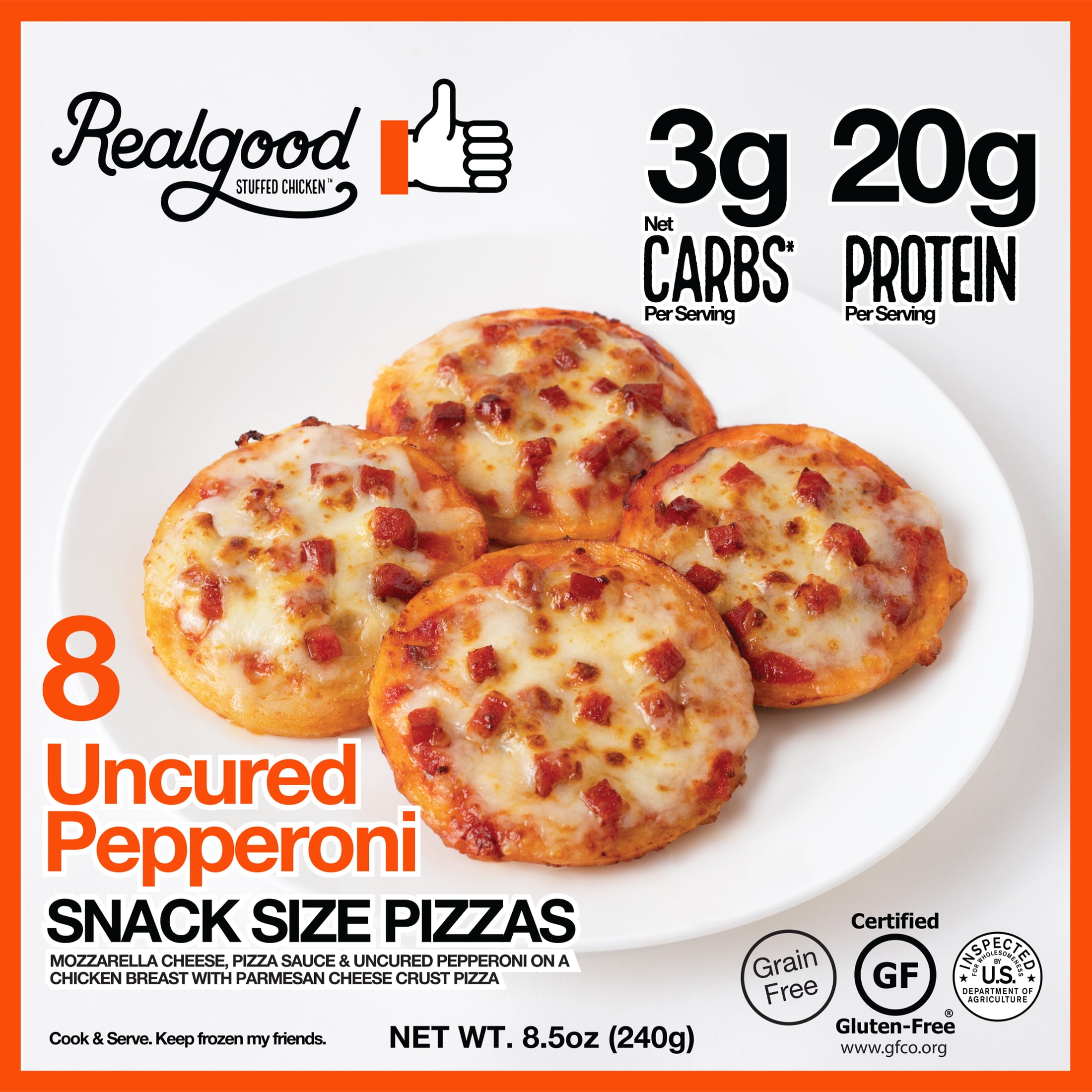 Real Good Foods Pepperoni Pizza Snack Bites, 8.5oz Box