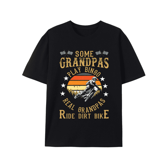 Real Grandpas Ride Dirt Bikes - Vintage Style T-shirt