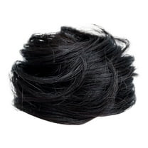 Real Hair Bun Wig Messy Bun Hair Piece Ponytail Extension with Elastic Band for Effortless Styling Accessories for Women