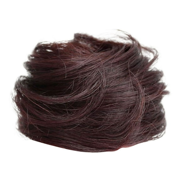 Real Hair Bun Wig Messy Hair Piece Extensions for Women - Versatile Ponytail Accessory with Elastic Rubber Band for Effortless Styling