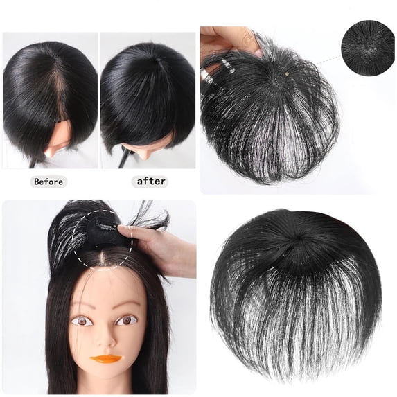Real Hair Mini Top Core Patch for Women Natural Human Hair Integration Wig Topper for Instant Volume and Coverage