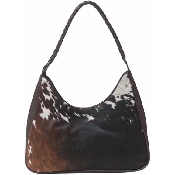 Real Hair On Hide Western Handbag Large Leather Shoulder Purse for Women