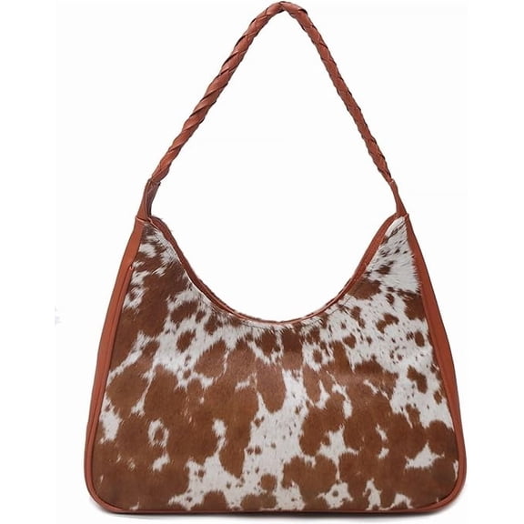 Real Hair On Hide Western Handbag Large Leather Shoulder Purse for Women