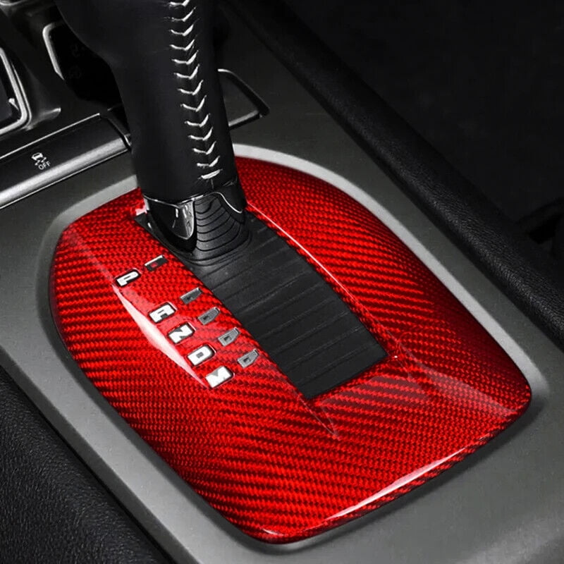 Real Hard Carbon Fiber Gear Shift Panel Cover Trim For Chevrolet Camaro 2010-15