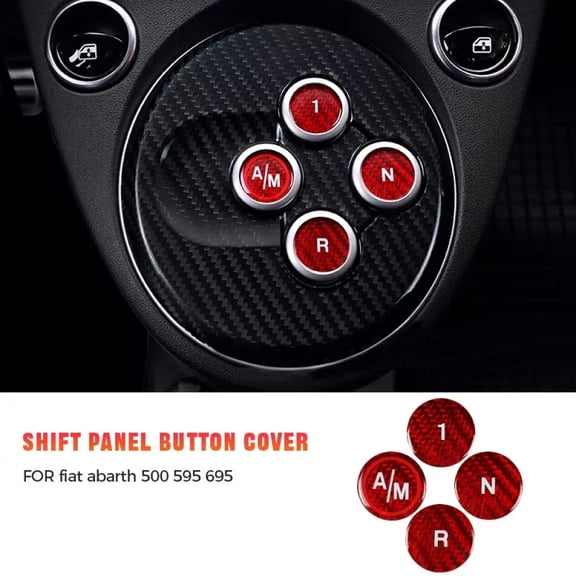 Real Hard Carbon Fiber Sticker For Abarth 595 695 2012-2015 2016 2017 2018 2019 2020 2021 2022 2023 Automatic Gear Shift Panel.