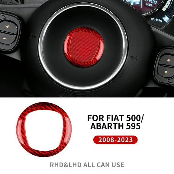 Real Hard Carbon Fiber Sticker For Fiat 500 Abarth 595 695 2008-2013 2014 2015 2016 2017 2018 2019 2020 2021 2022 2023 Car Decor.