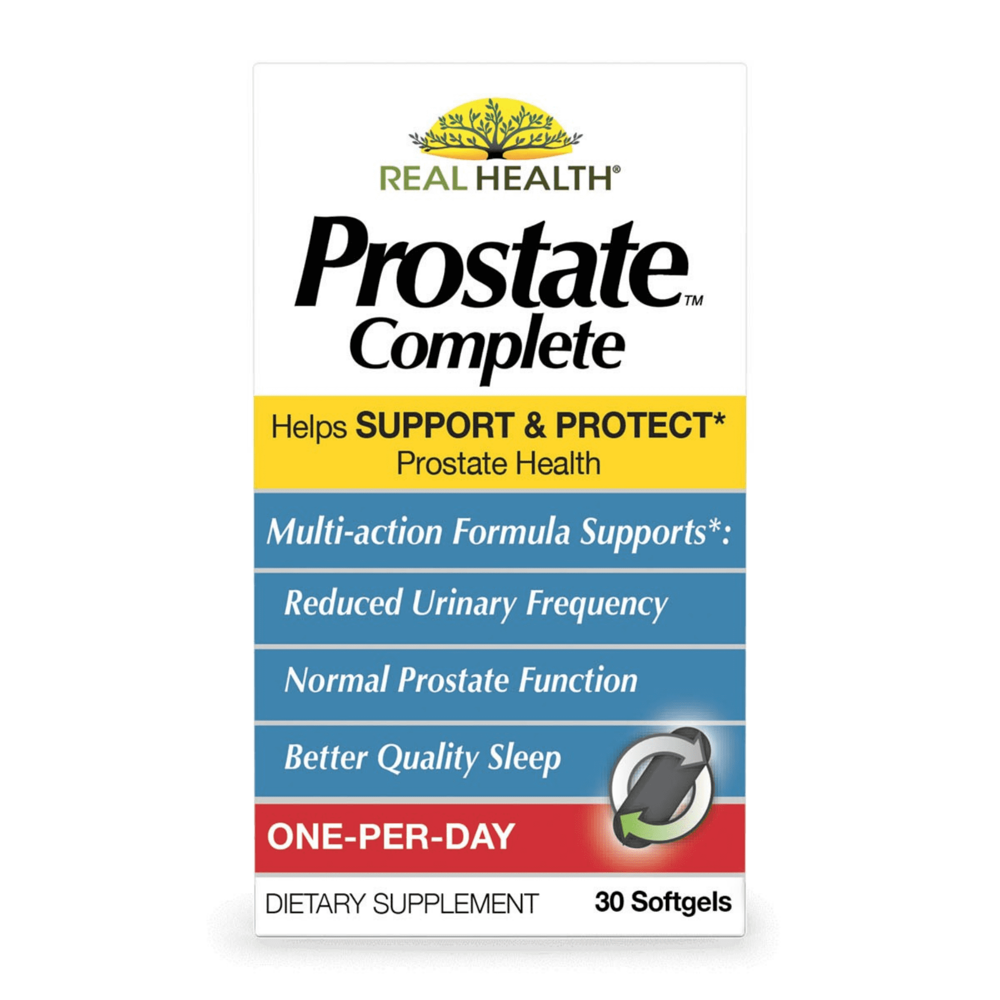 Real Health Prostate Complete Softgels, Prostate Supplements for Men, Saw Palmetto, 30 Count