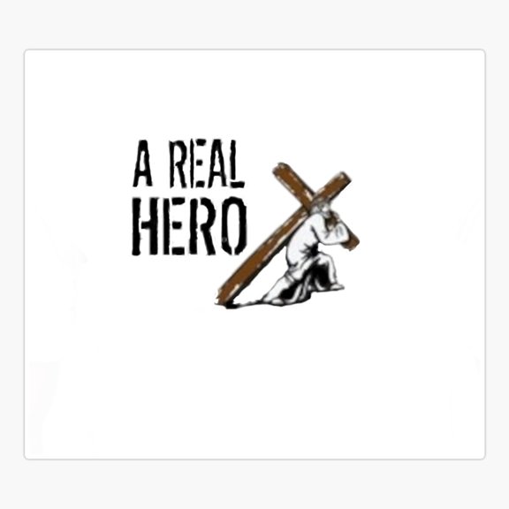 Real Hero Letter W Sticker