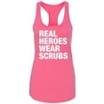 thumbnail image 1 of Real Heroes Wear Scrubs Racerback Tank, 1 of 2