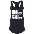 thumbnail image 1 of Real Heroes Wear Scrubs Racerback Tank, 1 of 2