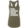 thumbnail image 1 of Real Heroes Wear Scrubs Racerback Tank, 1 of 3