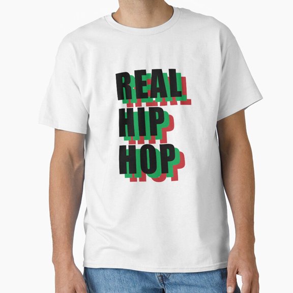 Real Hip Hop Rap Music Retro Design Radio Boombox Cassette Tape Tee T-Shirt