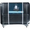 thumbnail image 1 of Real Home Innovations Folding Dish Rack Set, Chrome & Black, 1 of 2