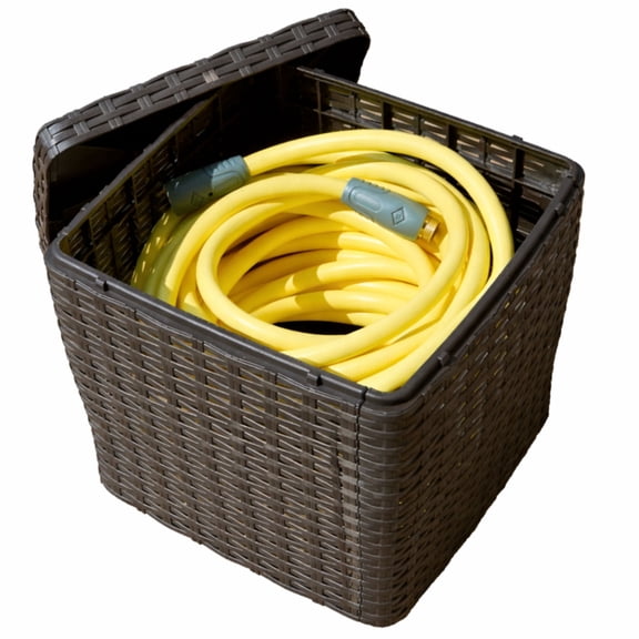 Real Hose Storage Outdoor Garden Hose Storage Holder, Decorative Garden Hose Storage Box, Storage for Garden Tools, Garden Hose, Lawn and Garden Products, 200ft Hose Capacity