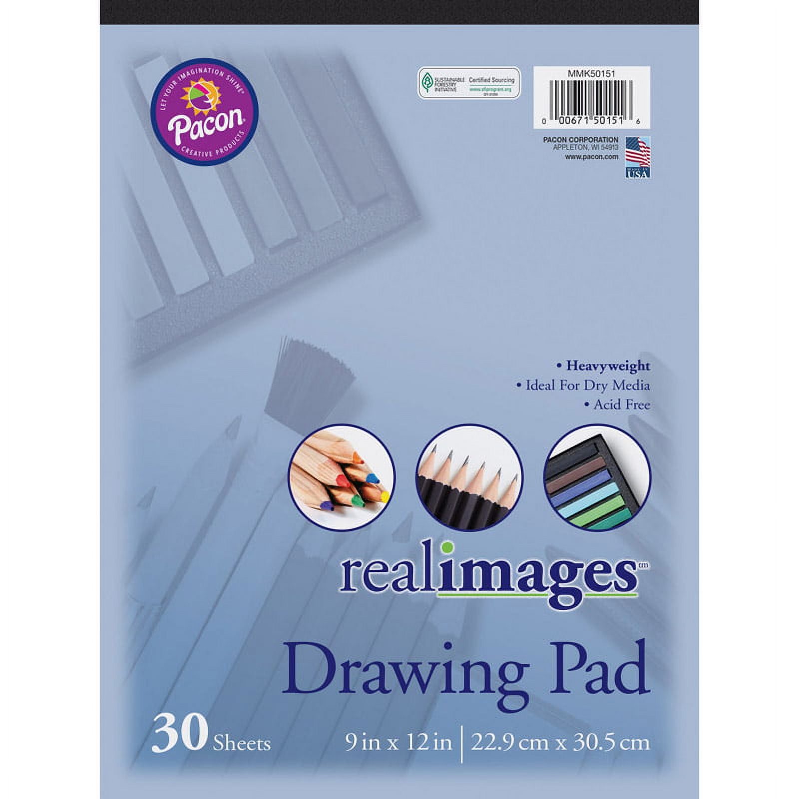 Reskid Kids Drawing Pads - 3 Pack of 9x12 Inch with 50 Sheets Each -  Removable Pages for Easy Display and Preservation, Perfect for Young Artists