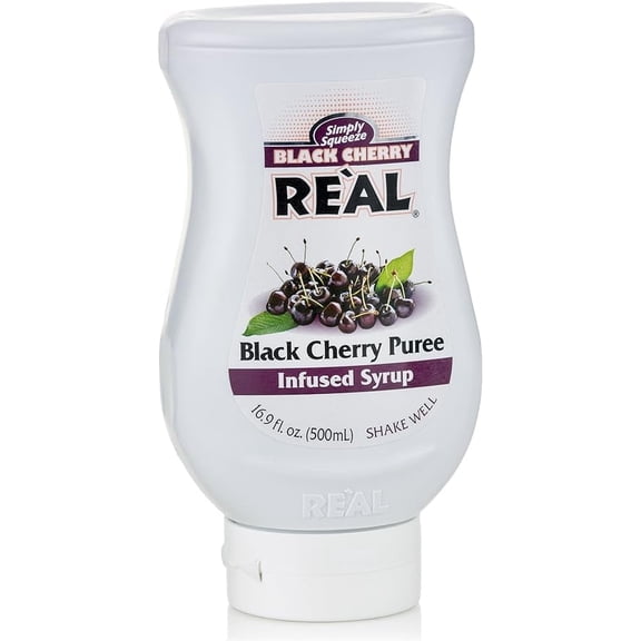 Real Infused Black Cherry Syrup cs 6/16.9 oz