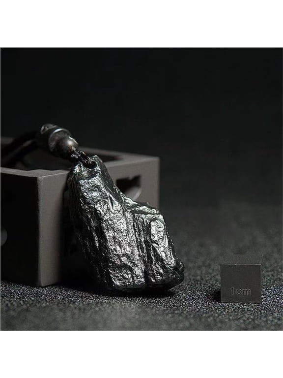 Real Iron Siderolite Meteorite Necklace Cosmic Power Tektites Mineral,Irregular Shape