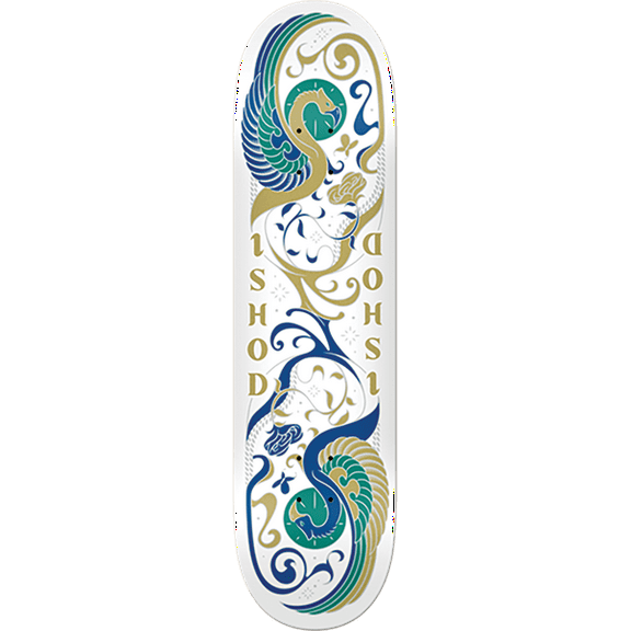 Real Ishod Illuminated Twin Tail Skateboard Deck 8.5 White