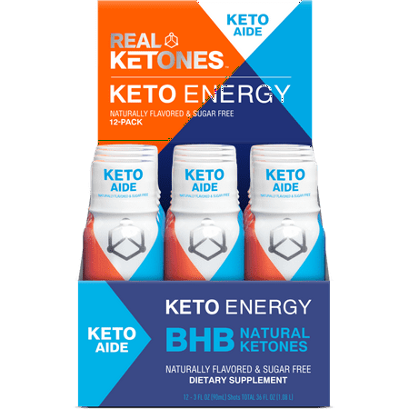Real Ketones Keto Clean Energy Shot Aide, 12 Count