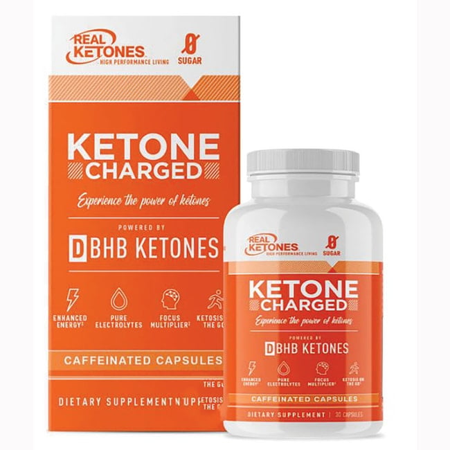 Real Ketones Keto Weightloss + Charged Dietary Supplement, 60 Capsules