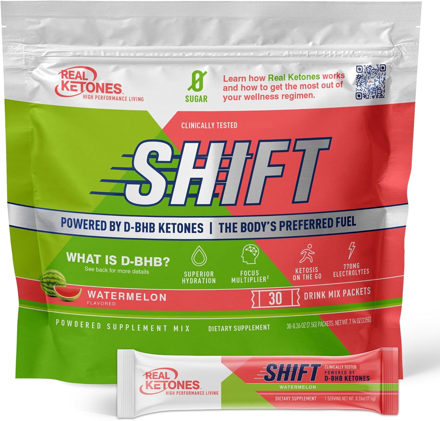 Real Ketones Shift Exogenous Keto D BHB Powder + Keto Electrolytes