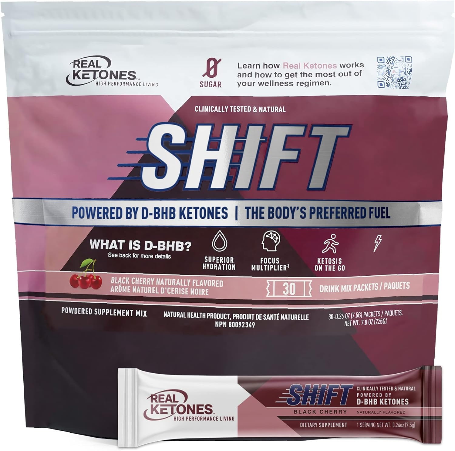 Real Ketones Shift Keto Electrolytes Powder Drink Mix for Rapid Ketosis