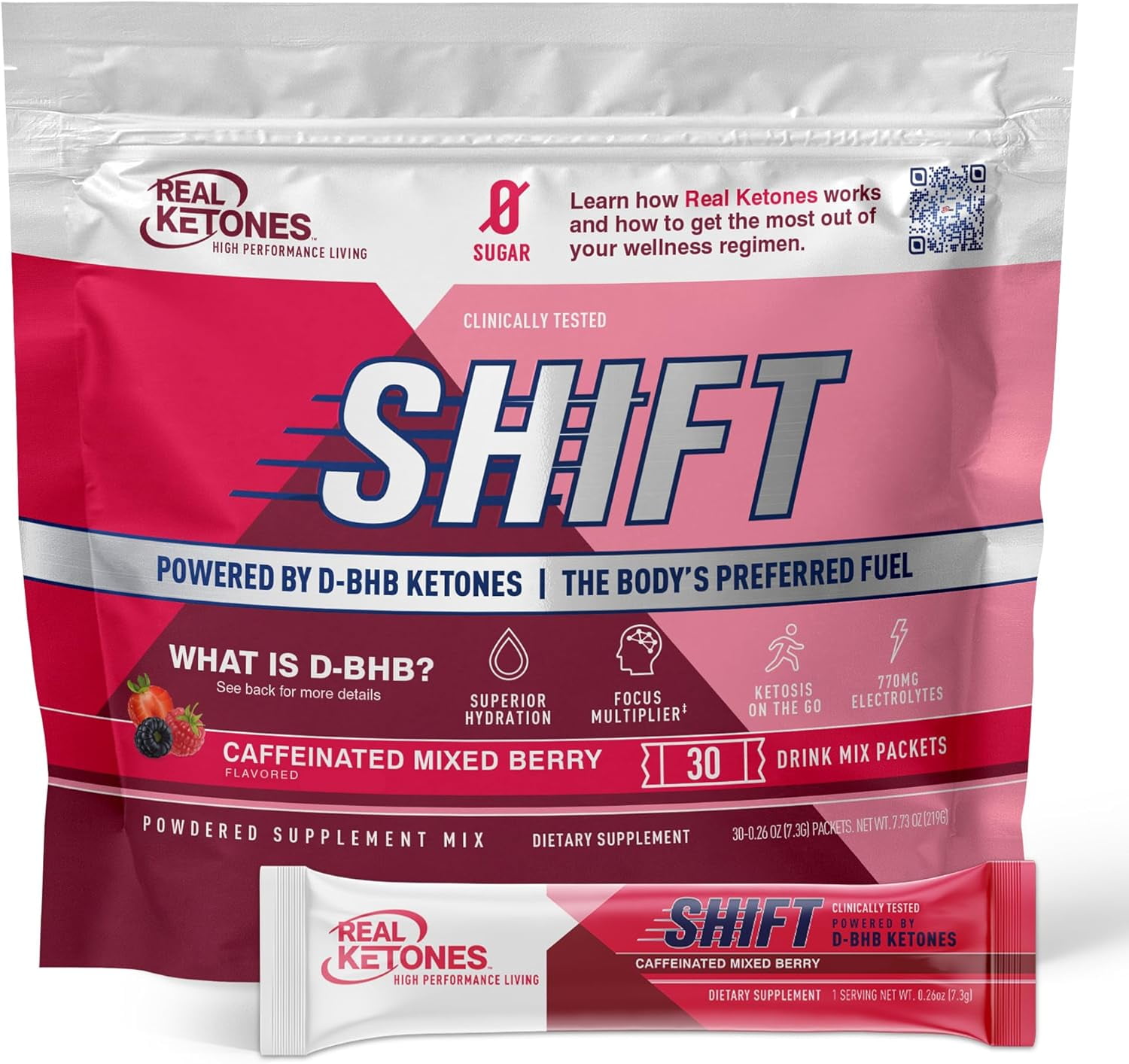 Real Ketones Shift Keto Electrolytes Powder Drink Mix for Rapid