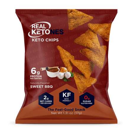 product image of Real Ketones Sweet BBQ Keto Chips, 6 Count