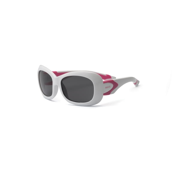 Real Kids Shades Real Kids White/Pink Flex Fit Smoke Lens 7+ Sunglasses