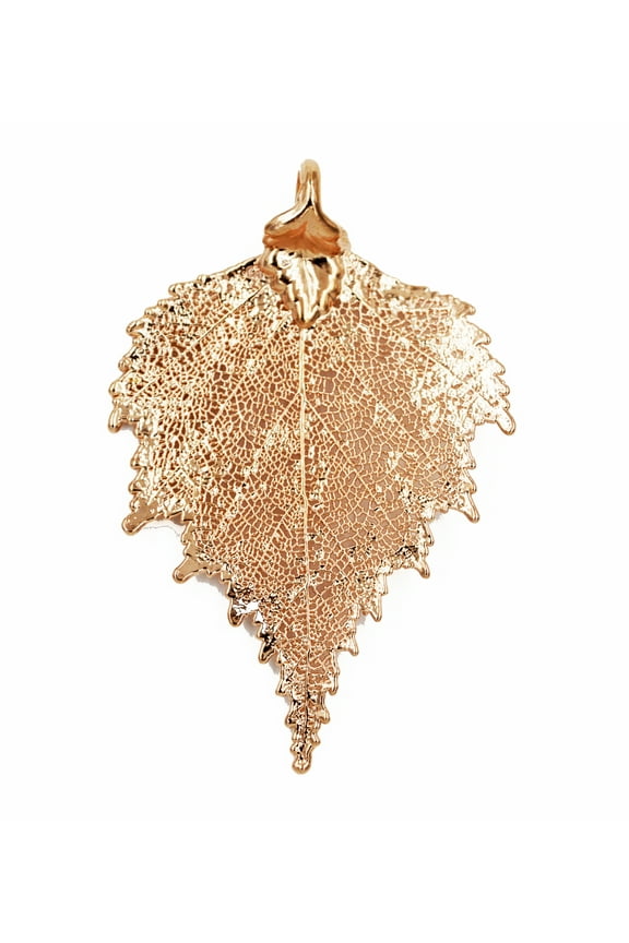 Real Leaf PENDANT BIRCH Dipped in Rose Gold Genuine Leaf