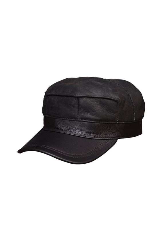 Real Leather Baseball Cap Hat Winter Warm Russian Old Men One Fu-r Beret Army Ear Flap Caps Hats With Faux Fu-r Inside ,Soft Feel