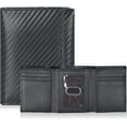 thumbnail image 1 of Real Leather Mens Trifold Wallet RFID Blocking Slim Minimalist Front Pocket - Thin & Stylish with ID Window in  Box, 1 of 7