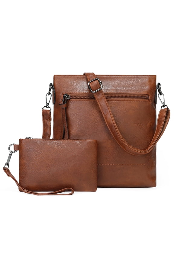 Real Leather Purse for Women Crossbody Bag Travel Shoulder Handbag Vintage Tassel Zipper