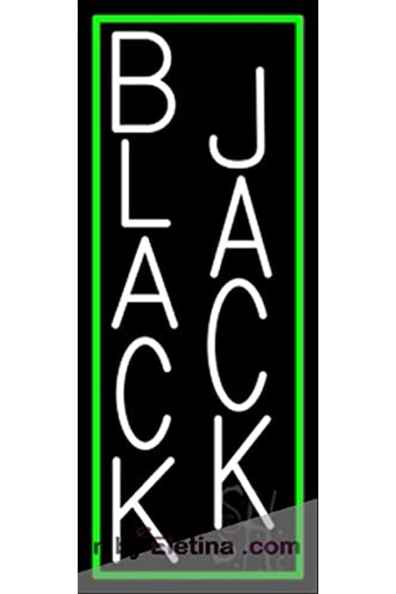 Real Led Neon Light Sign Blackjack White Led Handmade Led Tube For Man Cave Wall Decor