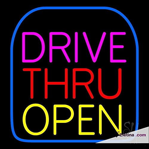 Real Led Neon Light Sign Drive Thru Open Led Handmade Led Tube For Man Cave Wall Decor