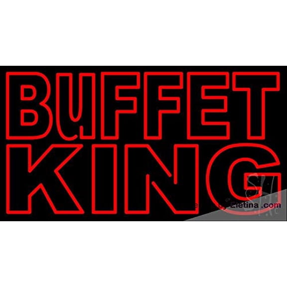 Real Led Neon Light Sign Red Buffet King Led Handmade Led Tube For Man Cave Wall Decor