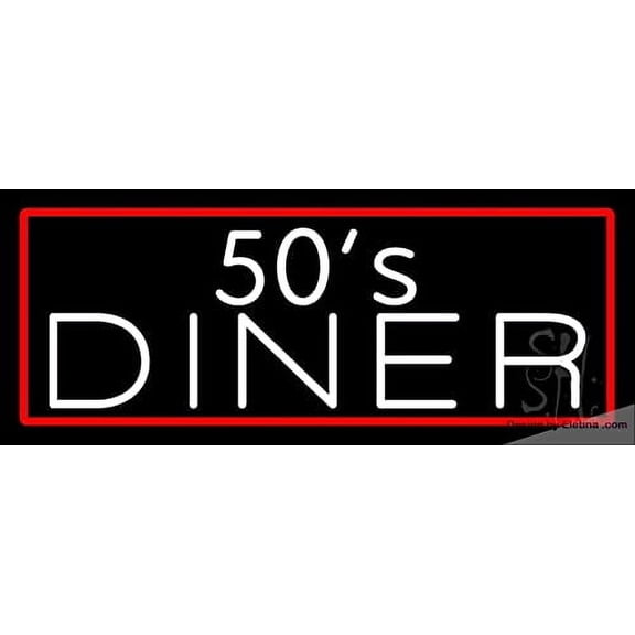 Real Led Neon Light Sign White 50s Diner Led Handmade Led Tube For Man Cave Wall Decor