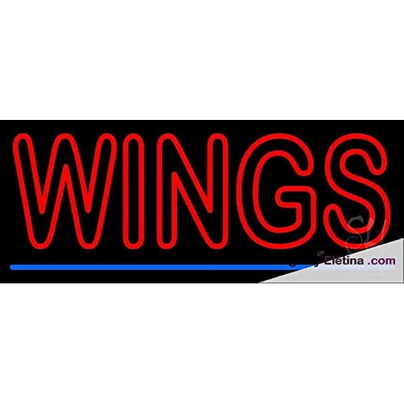 Real Led Neon Light Sign Wings Blue Line Led Handmade Led Tube For Man Cave Wall Decor