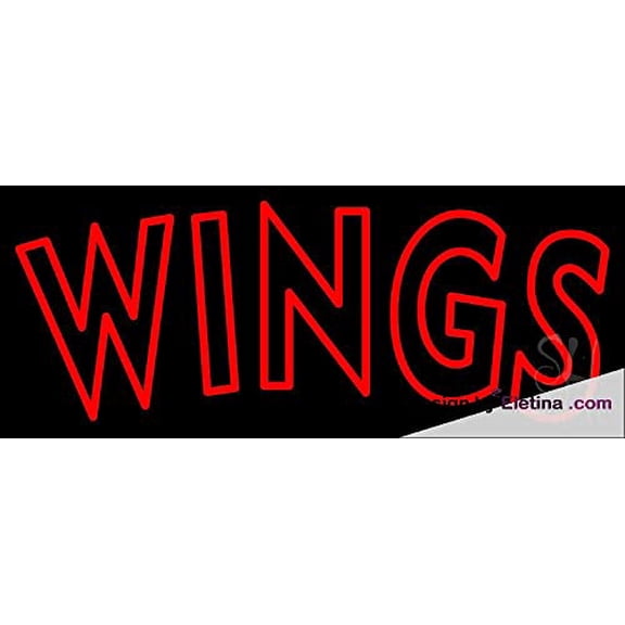 Real Led Neon Light Sign Wings Red Led Handmade Led Tube For Man Cave Wall Decor