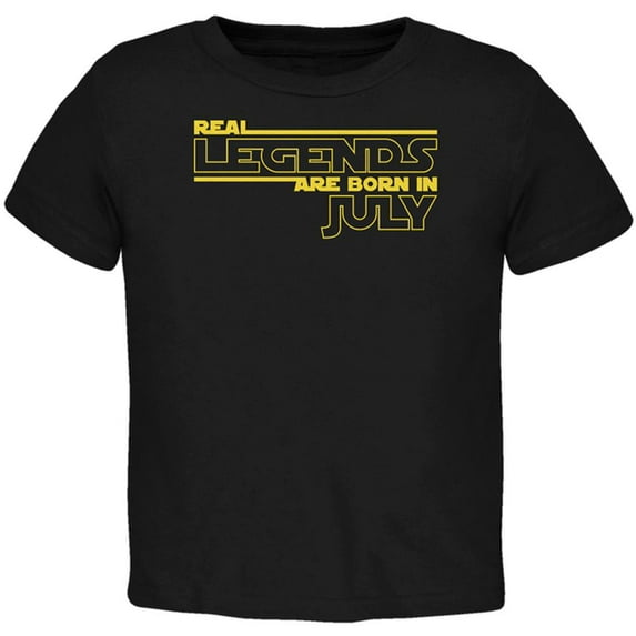 Real Legends are Born in July Toddler T Shirt Black 3T
