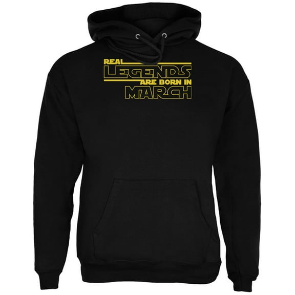 Real Legends are Born in March Mens Hoodie Black MD
