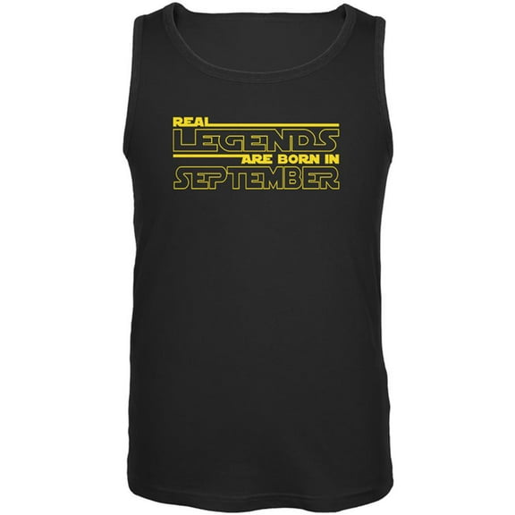 Real Legends are Born in September Mens Tank Top Black LG